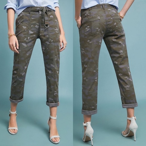 Anthropologie The Wanderer Utility Camouflage Pant New With Tags Size 26in Moss - Picture 1 of 14
